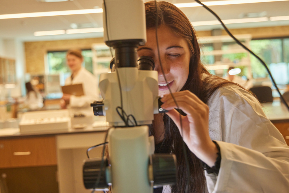 Lab employee working