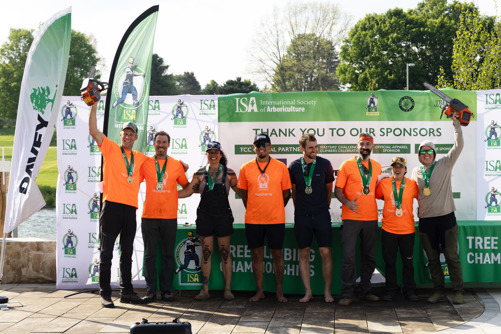 The eight winners of NATCC cheer in front of the crowd