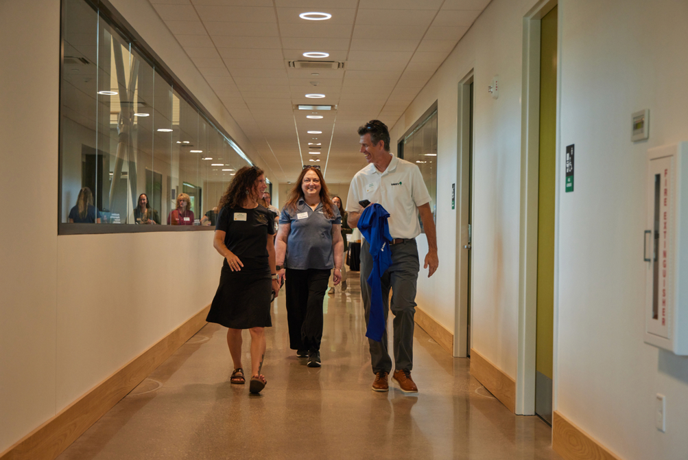 Employees mingle at new SEED Campus