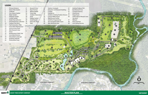 Graphic aerial map of Davey's SEED Campus