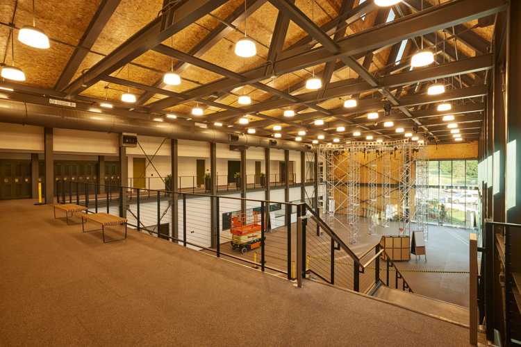 View of Climbing Center from second floor